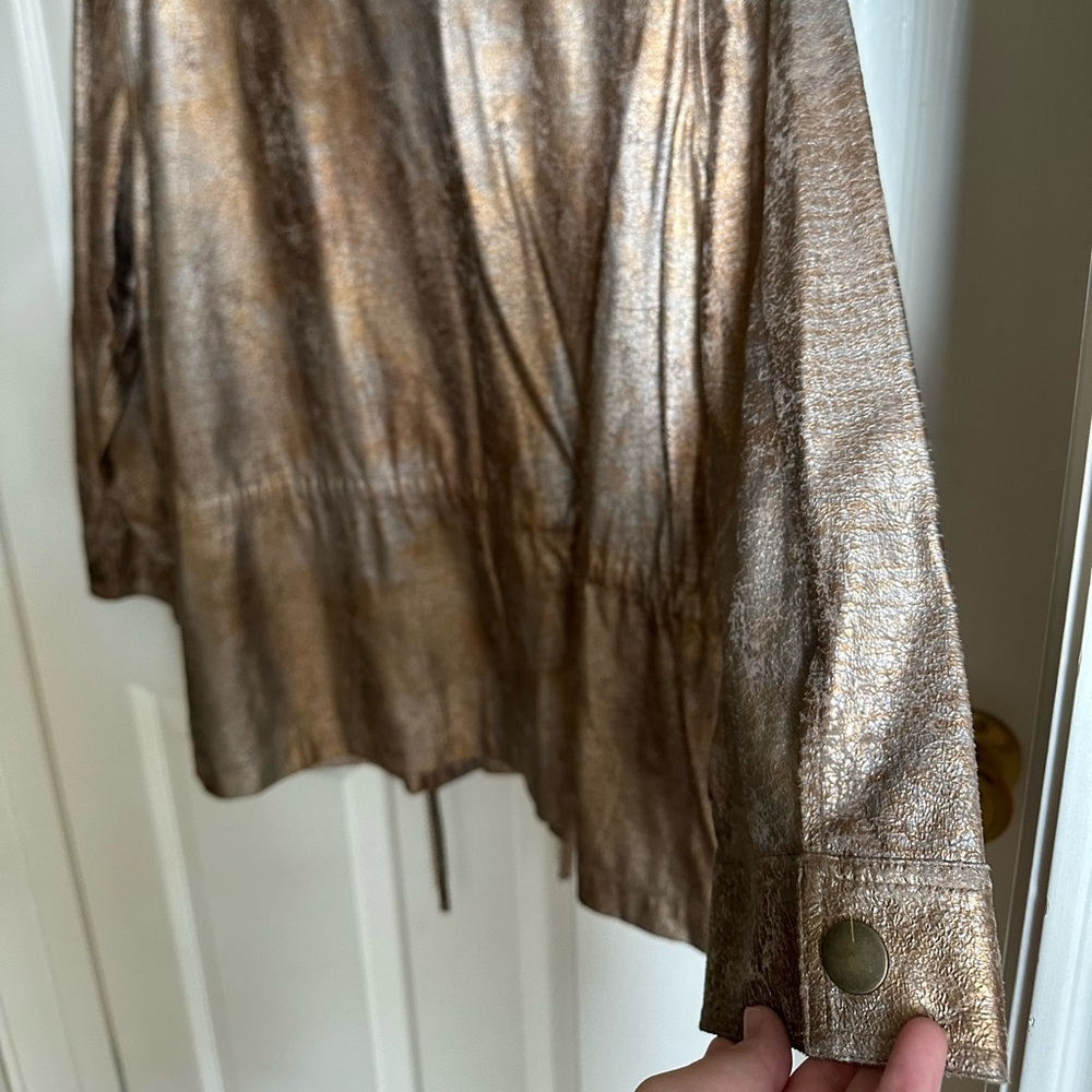 Bronze And Silver Metallic Ruby Rd Jacket Size 14 - image 4